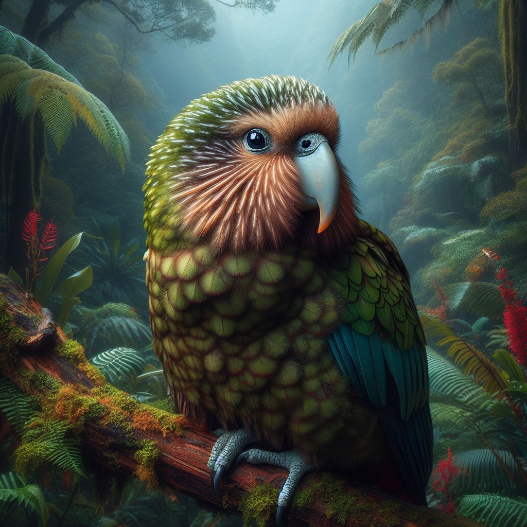 Endangered Bird Kakapo