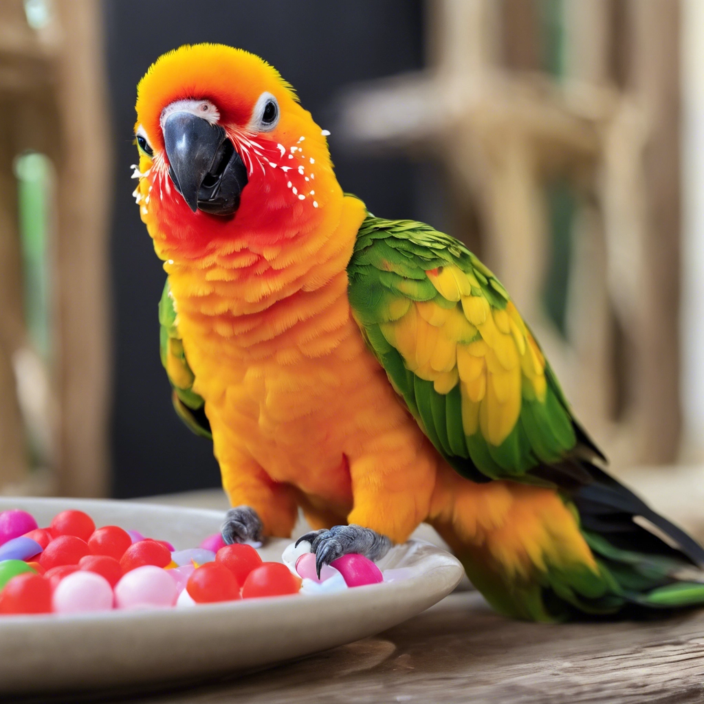 What is the main component of a conure's diet?