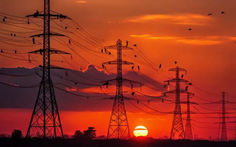 Why do birds gather on power lines at dusk