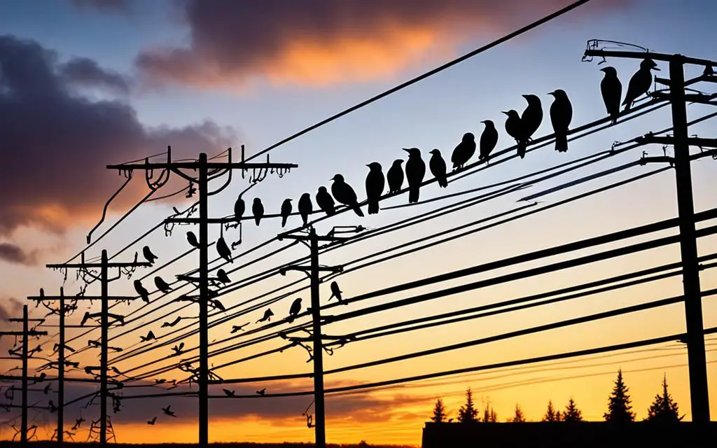 art and literature inspired by birds on power lines
