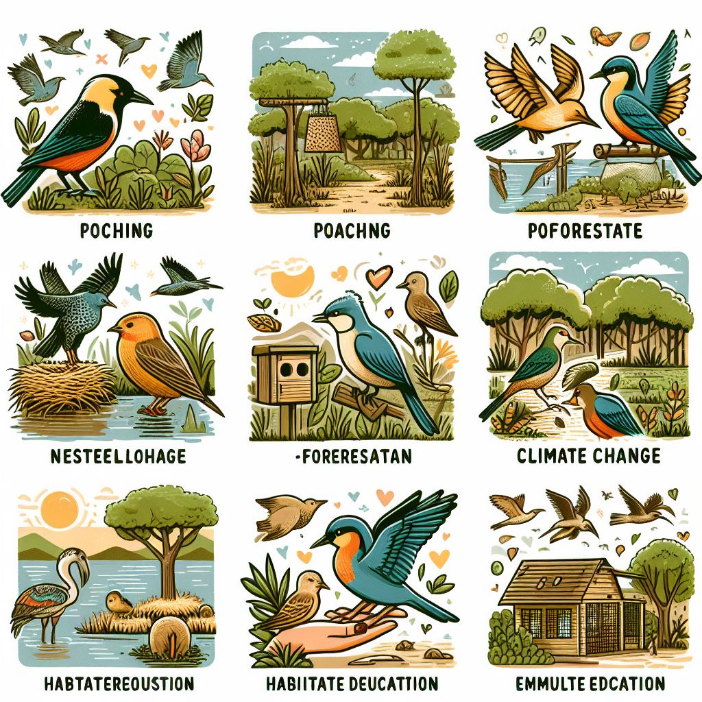 how to depict conservation of endangered birds