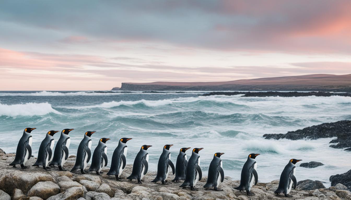 penguins in the Falkland Islands and South Georgia