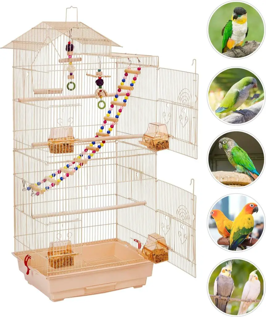 Yaheetech 39-inch Roof Top Medium Parakeet Bird Cage