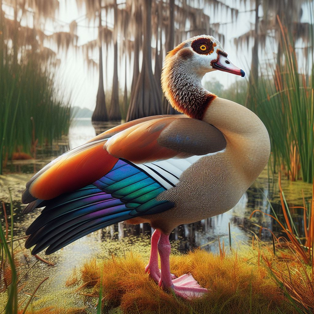Egyptian Goose in swamp