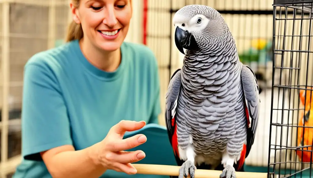 Stop African Grey biting
gentle handling and socialization