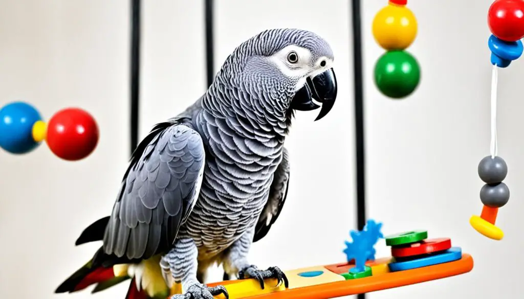 interactive toys for African Greys