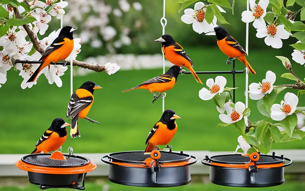 Attracting Orioles with Well-Placed Feeders