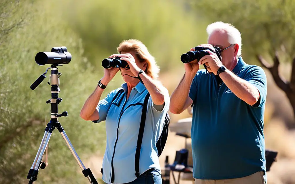 Backyard birdwatchers observing Arizona birds of prey