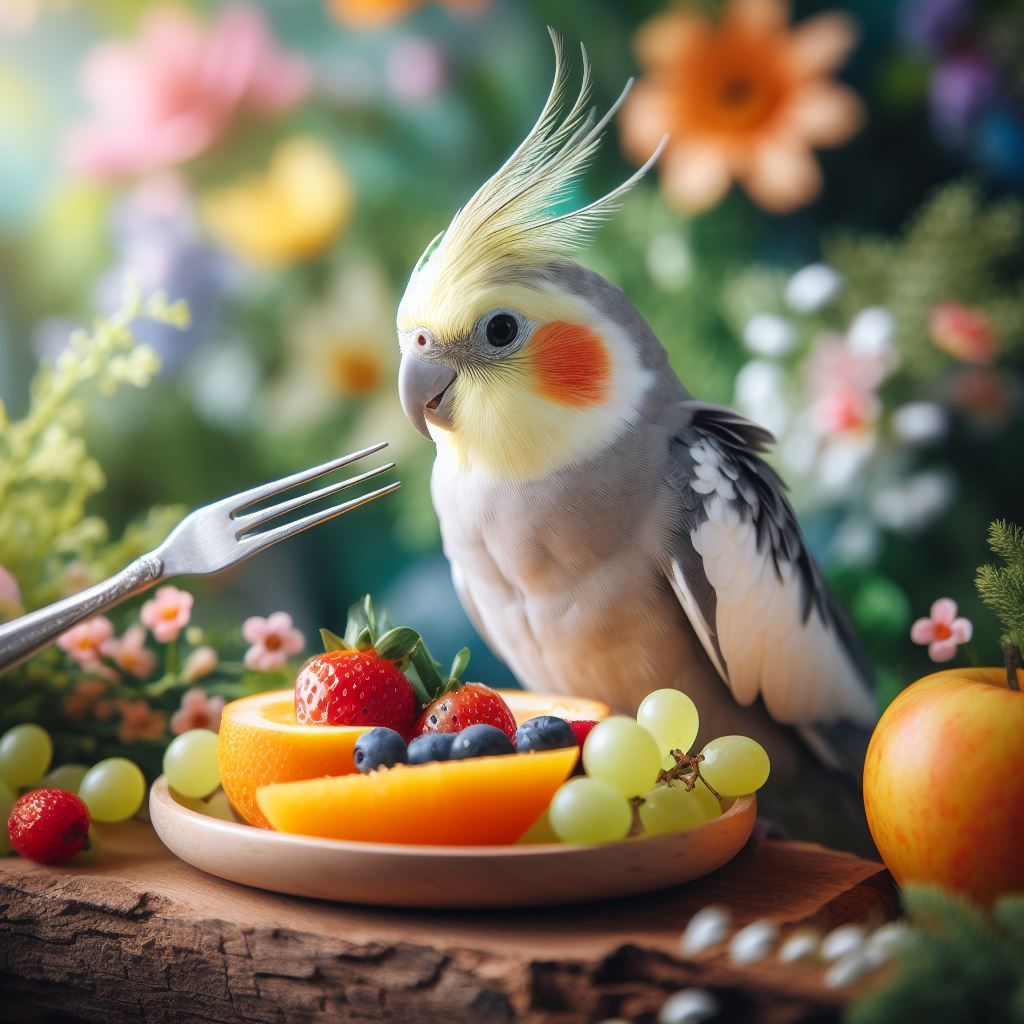 Cockatiel eating healthy saves on vet bills