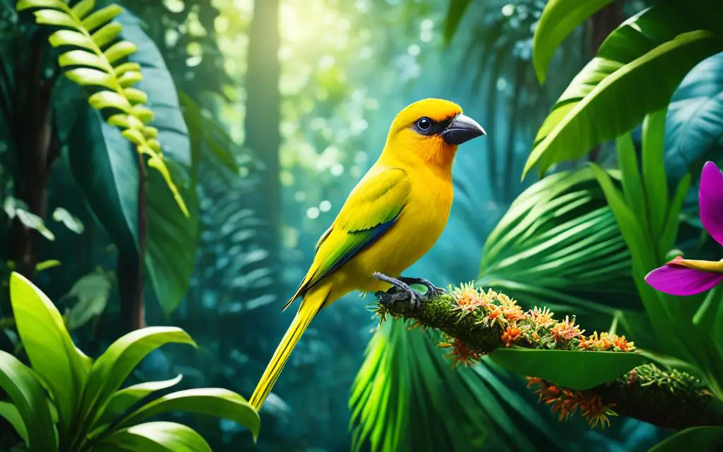 Endemic Bird Species in their Natural Habitat