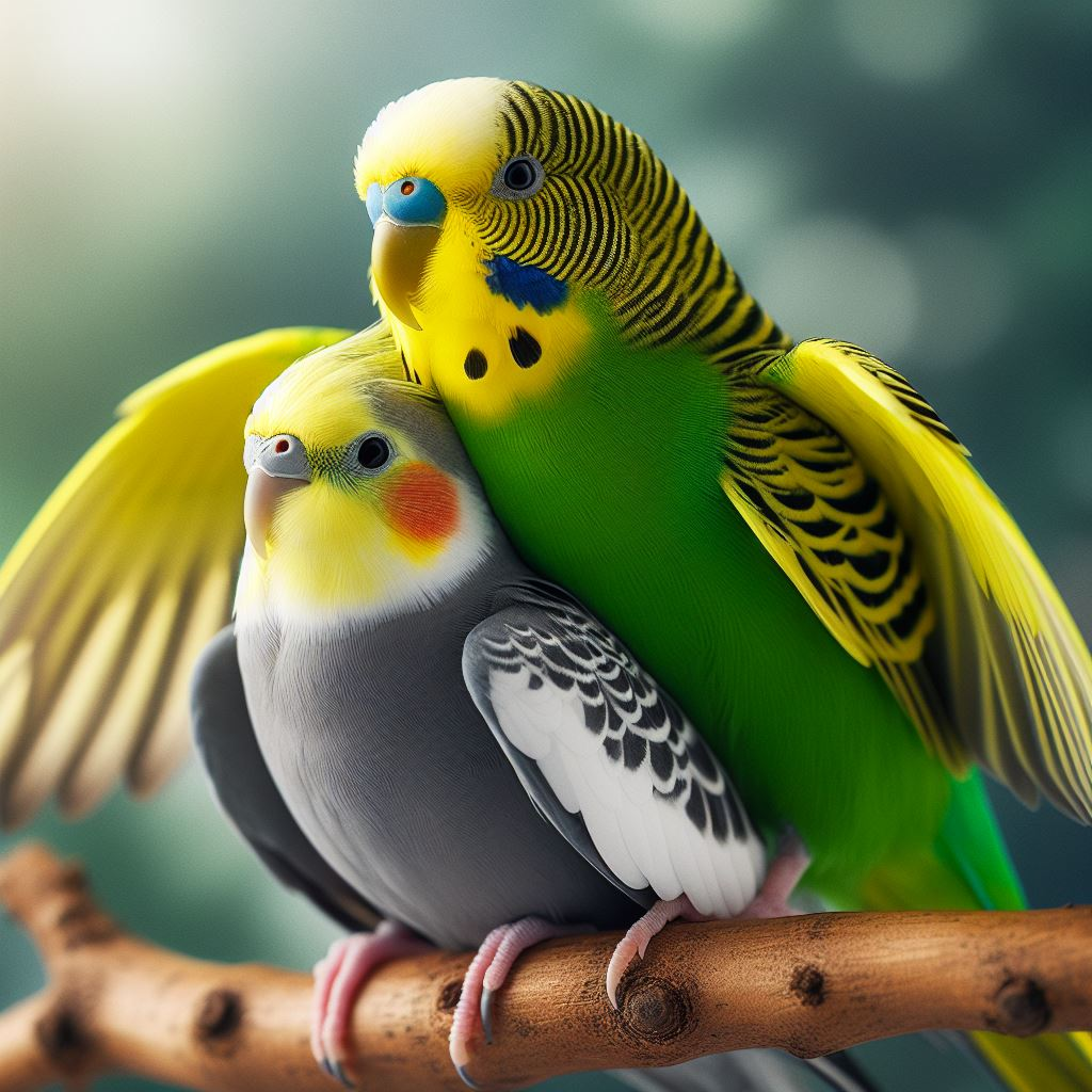 Can parakeets and cockatiels live together?