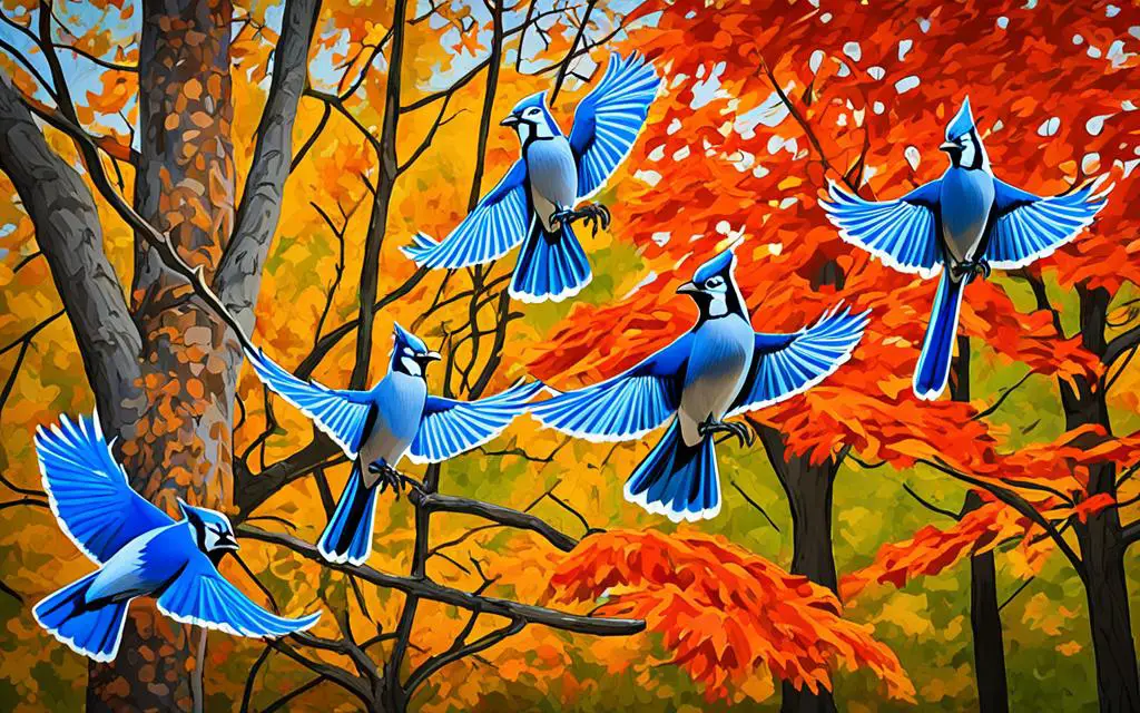 blue jay observation in fall