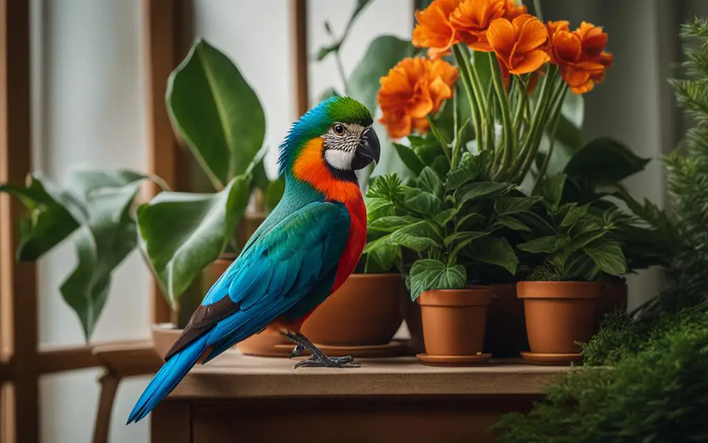 safe plants for pet birds to chew on
