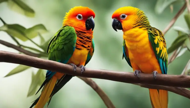 Differences between a sun conure and a Jenday