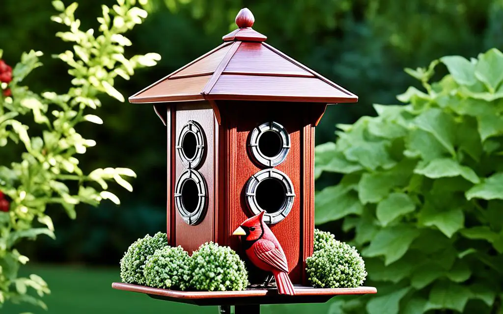 DIY cardinal luxury bird house