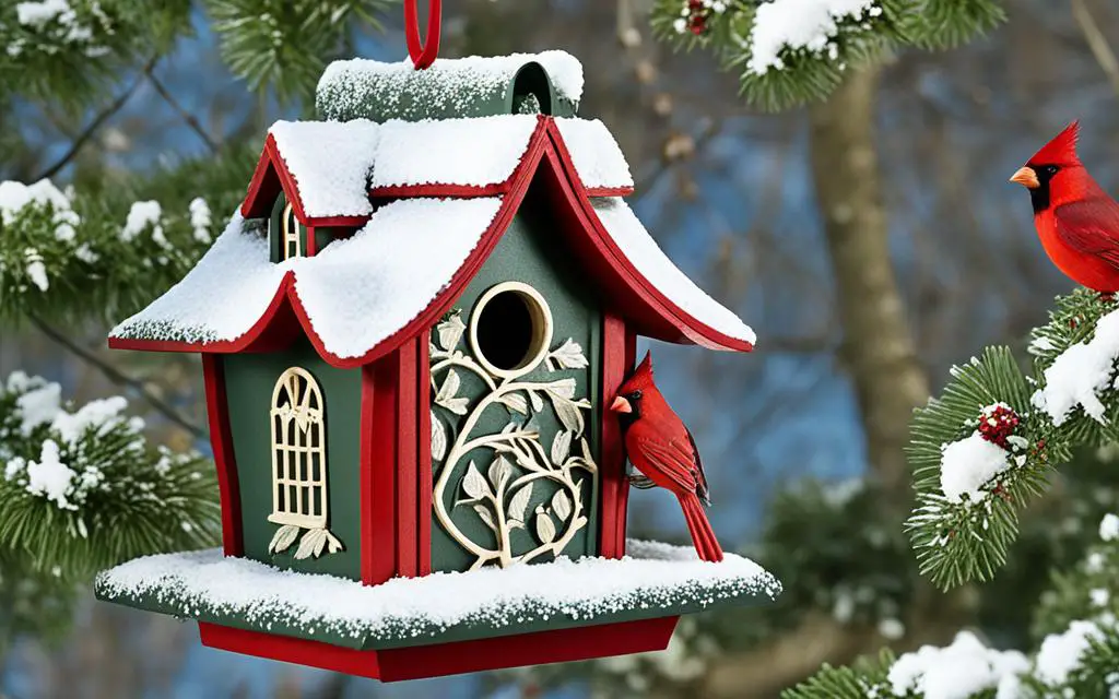 DIY cardinal luxury birdhouse