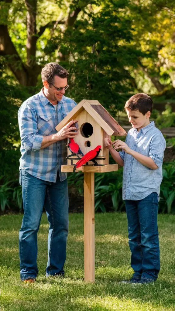 DIY Luxury cardinal being built by father and son