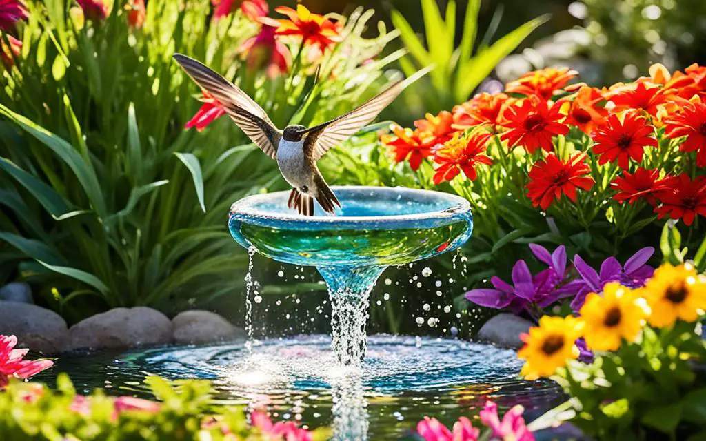 attracting hummingbirds with water