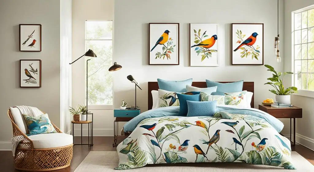 bird-themed bedroom accessories