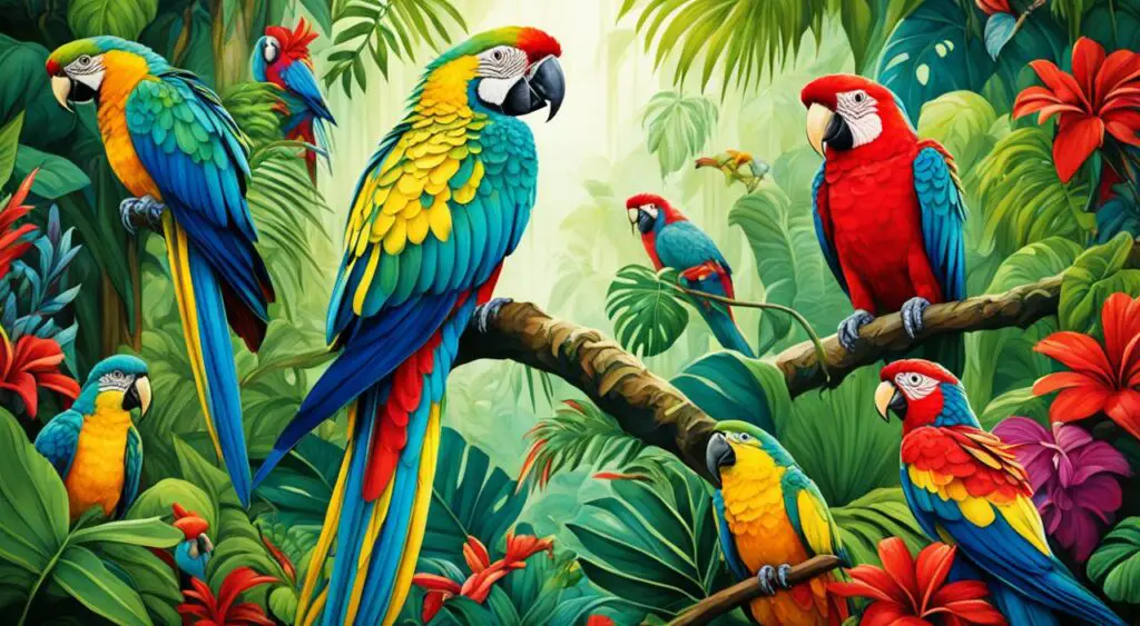 tropical bird themes