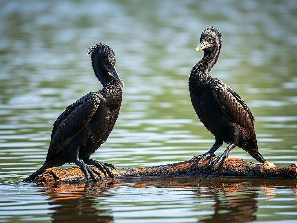 Double Crested Cormorants water bird adaptations