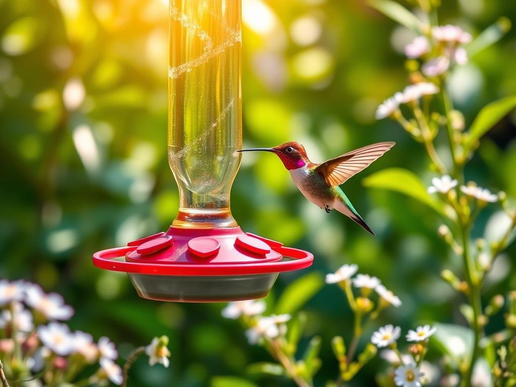 attract hummingbird with feeder