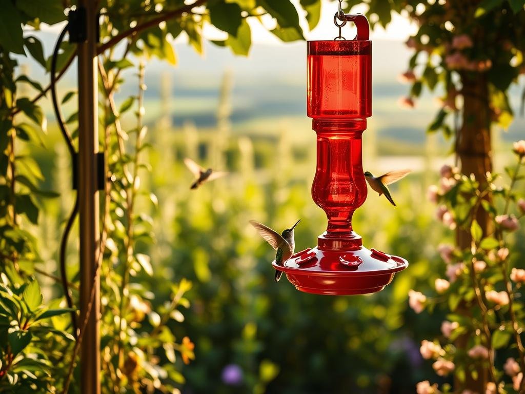 hummingbird feeder installation
