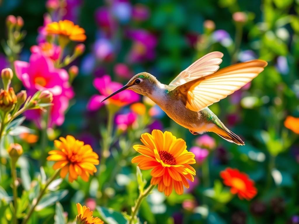 hummingbird feeding