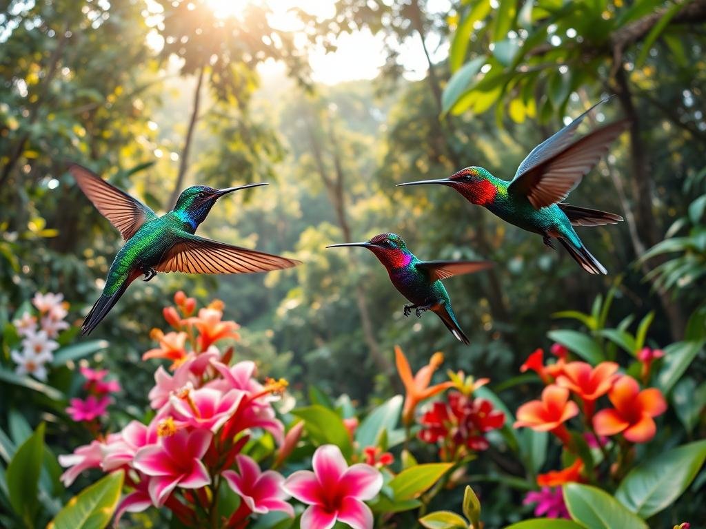 Beautiful hummingbirds of Brazil