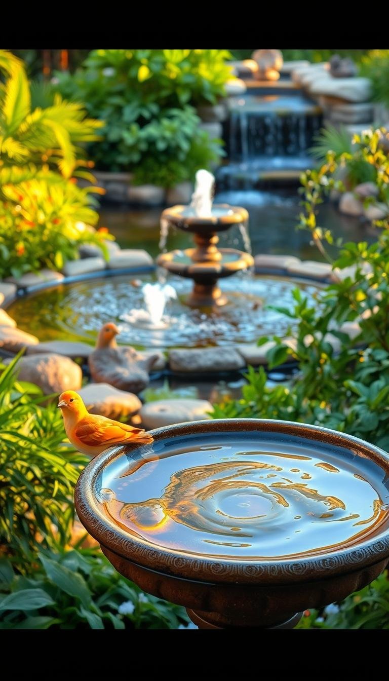 How Many Water Features Should be Added to Your Bird Garden