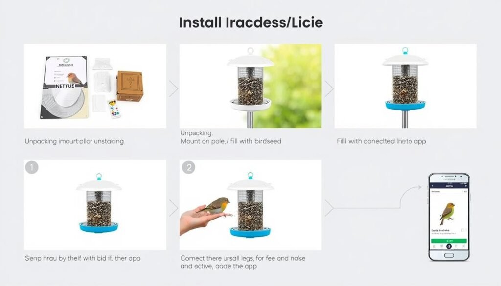 Step-by-step installation of the NETVUE Birdfy Smart Bird Feeder