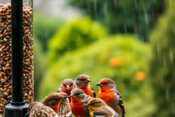Feeding Backyard Birds in Wet Weather