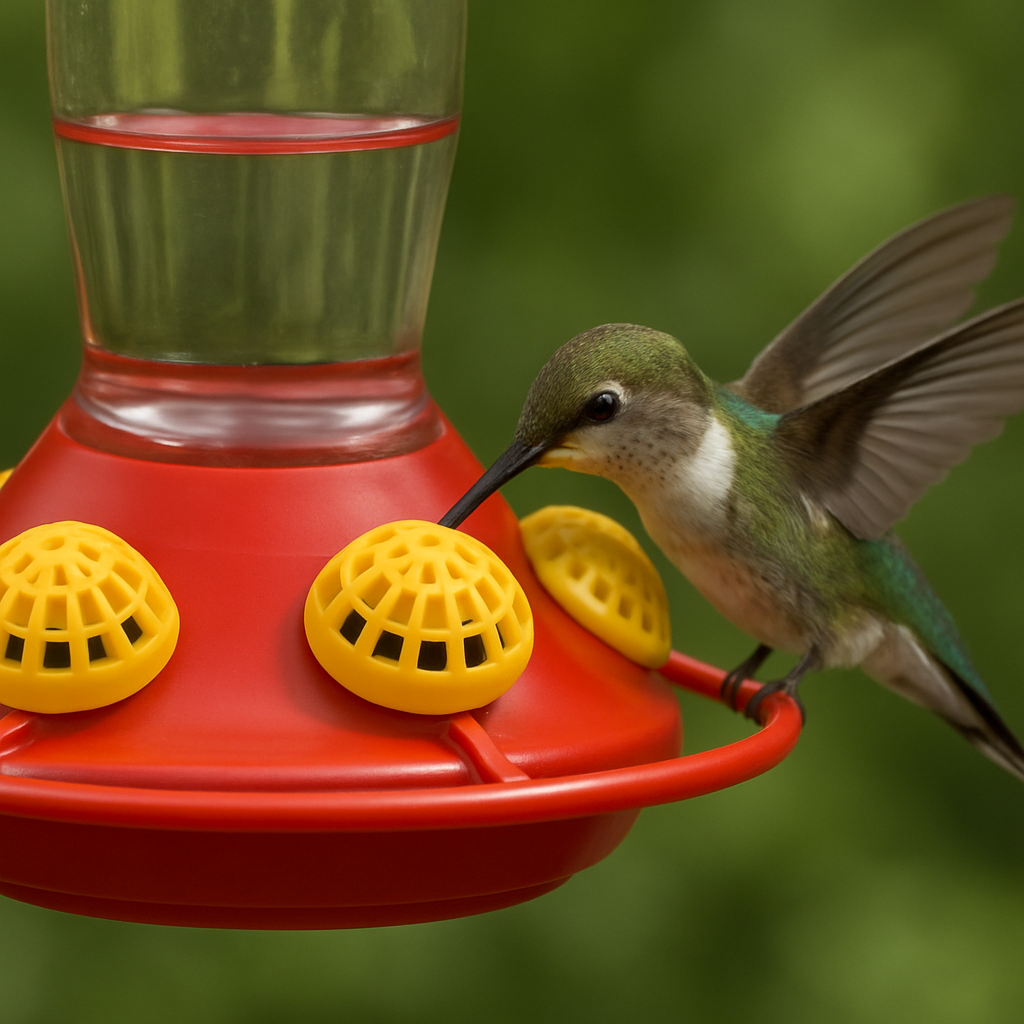 Hummingbird feeder bee guard