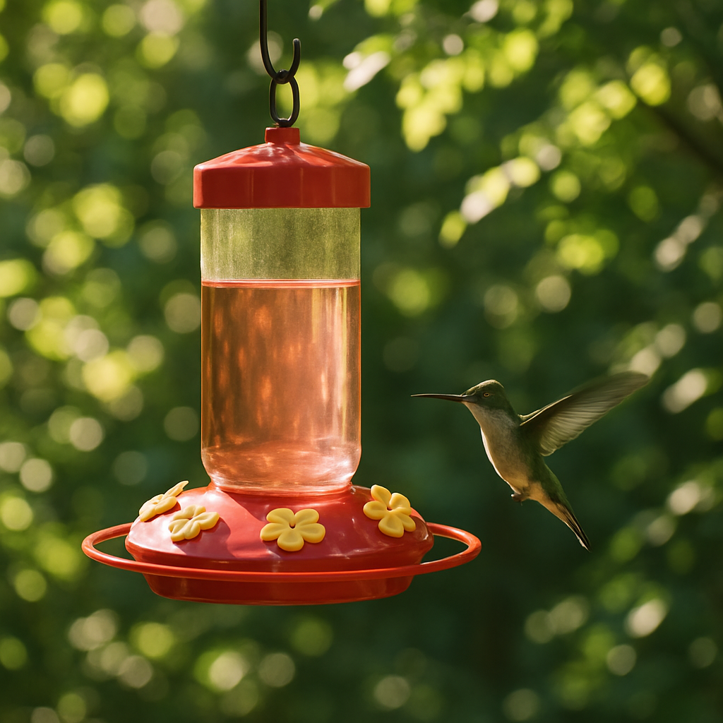 Hummingbird feeder partial shade